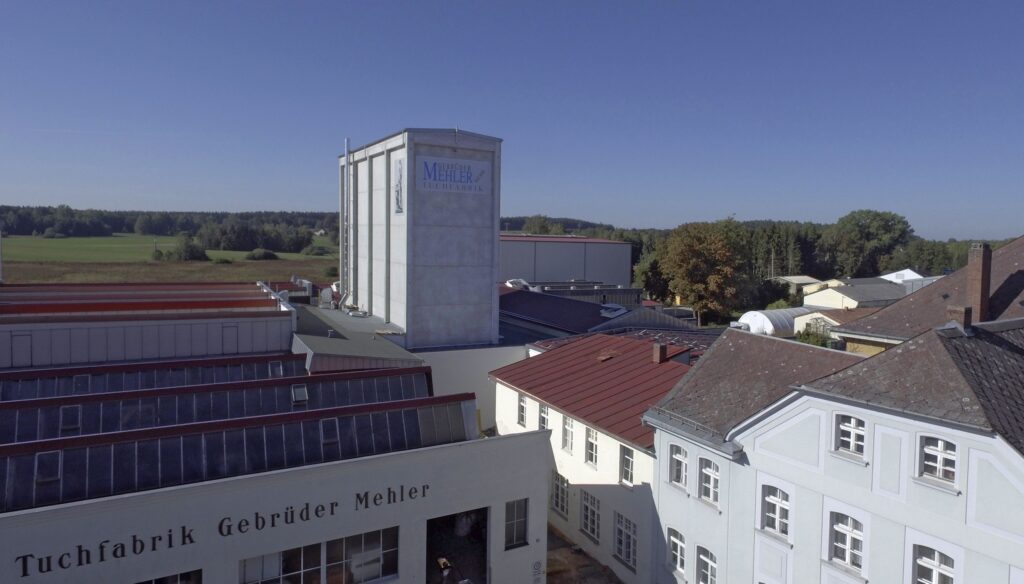 Tuchfabrik Mehler in Tirschenreuth – historische Fabrikgebäude aus der Luft